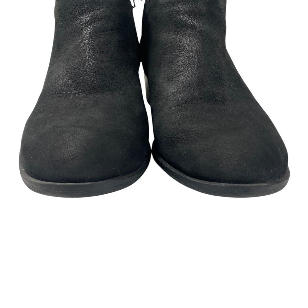Lucky Brand 9.5 M Nubuck leather Booties Low heel Weave leather on heel - Picture 6 of 7